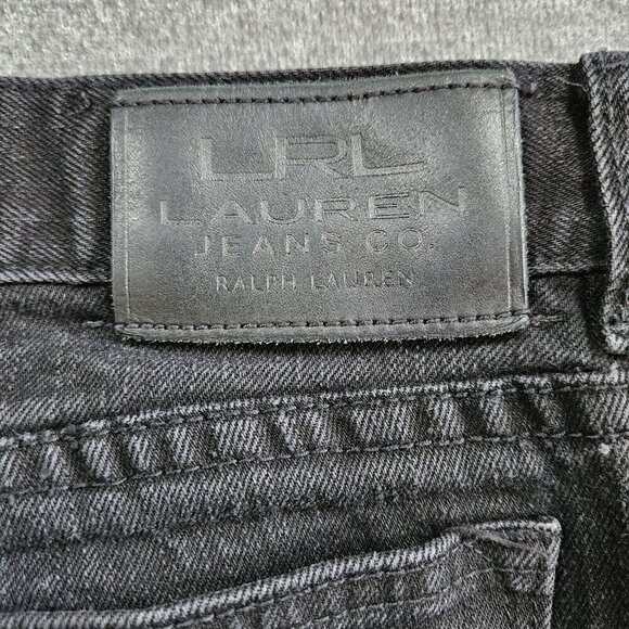 Lauren Ralph Lauren Jeans Womens 16 Black Straight Bootcut Classic Denim Goth - Picture 8 of 15
